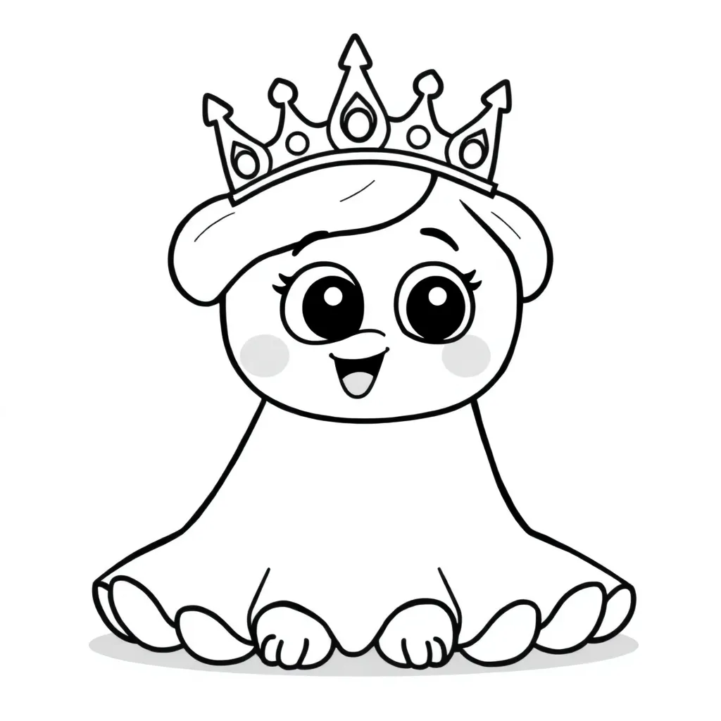 Prinses Kasteel Sprookjes Magisch Elegant coloring page for children