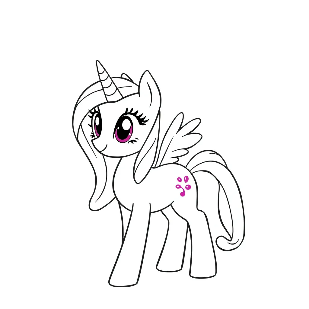 Feuille de coloriage Princesse Twilight Sparkle