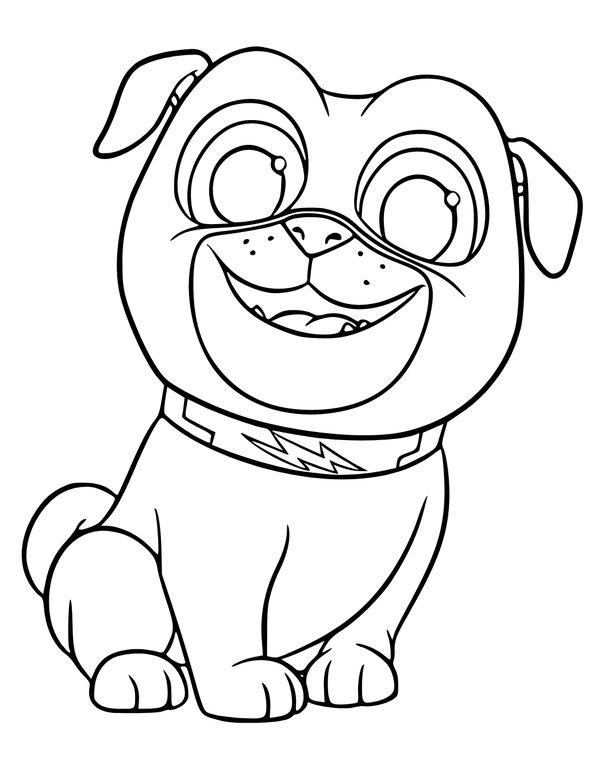 Feuille de coloriage Bouledogue Français chiot