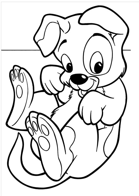 Puppy Ligt Rug coloring page for children