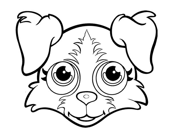 Plantilla para colorear Puppy Pet Parade - Cabeza