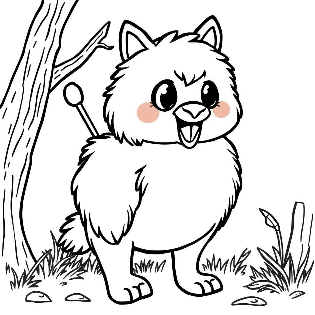 Quiver Pijl Boog Avontuur Natuur coloring page for children