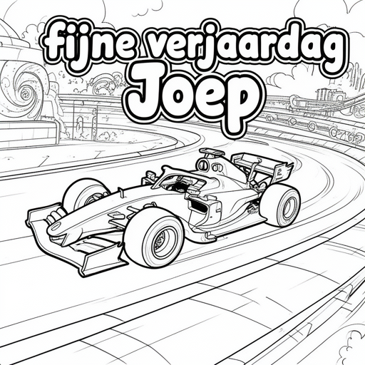 raceauto coloring page for children