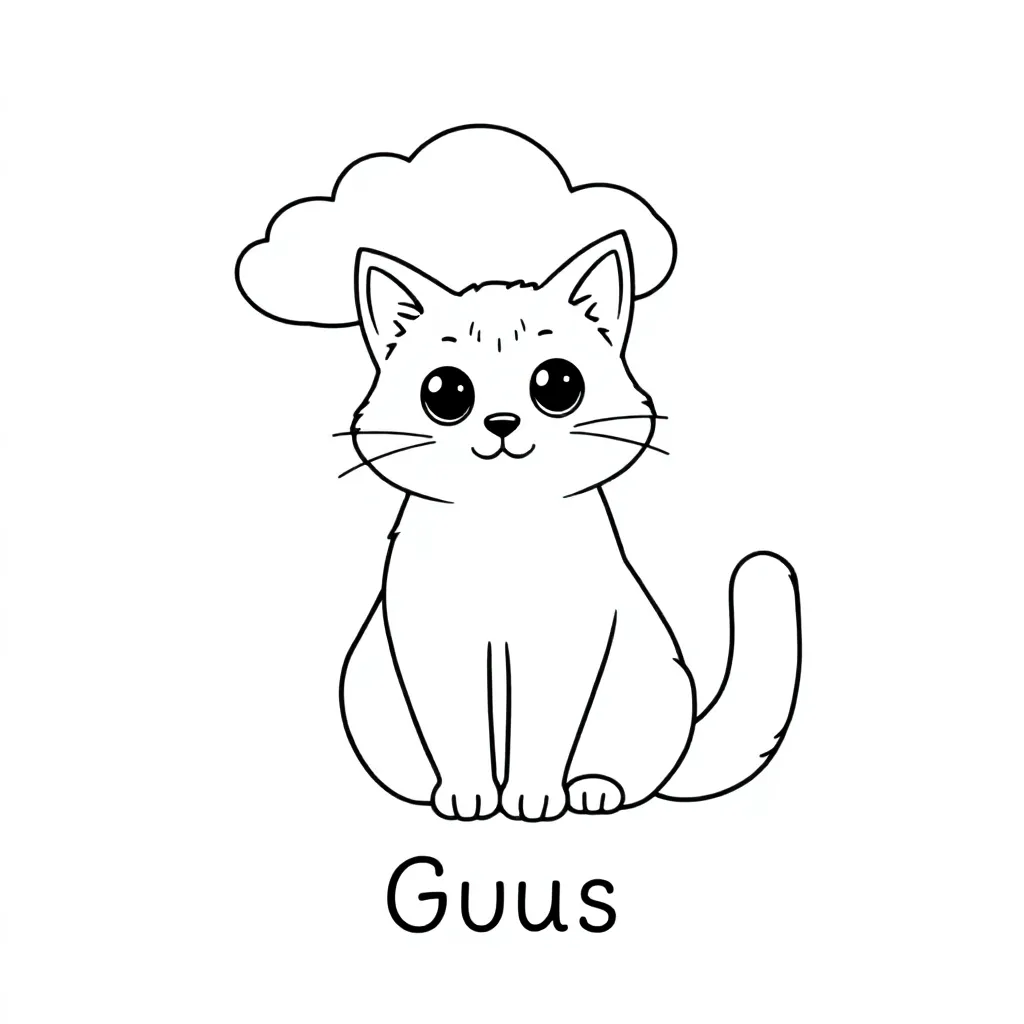 Coloring page of a charming ragdoll cat for kids