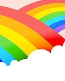 Rainbows coloring page for children