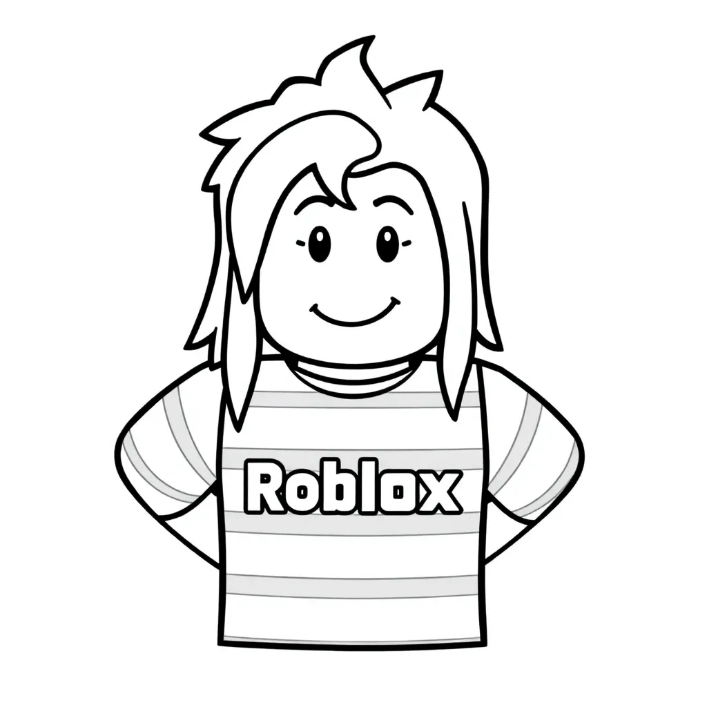 Plantilla de Coloreado Gratis Plantillas de Coloreado Roblox Plantilla de Coloreado para Niños