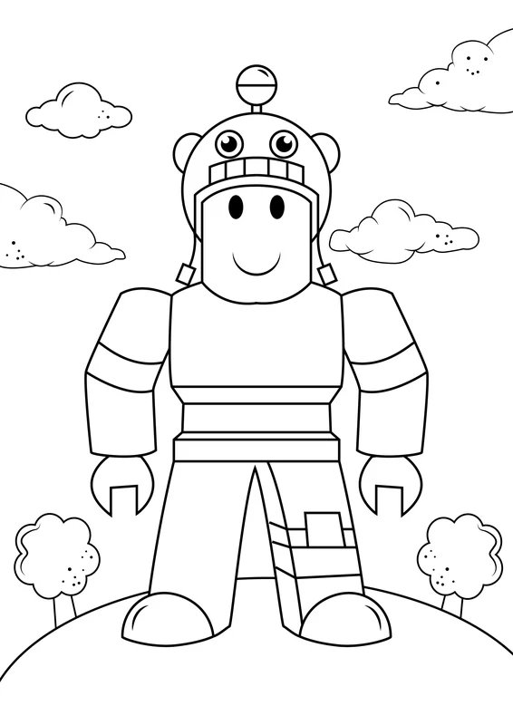 Roblox Nino Feliz coloring page for children
