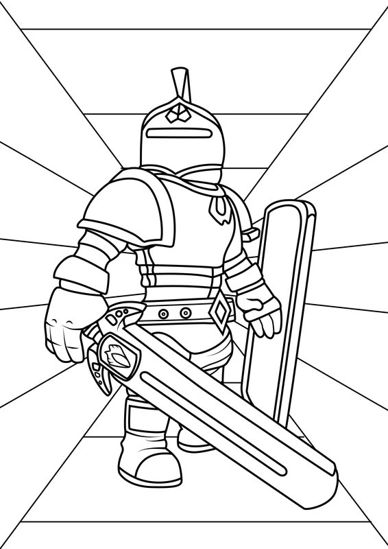 Roblox Ridder coloring page for children