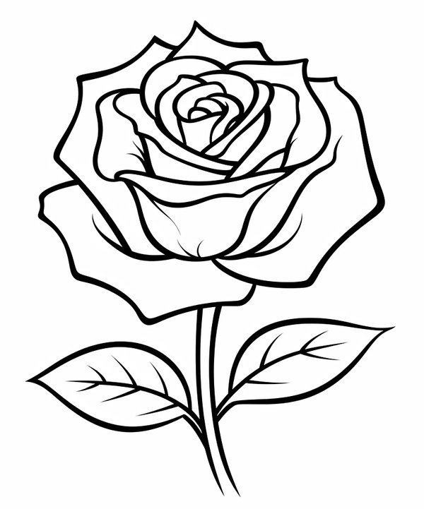 Rosa Simple coloring page for children