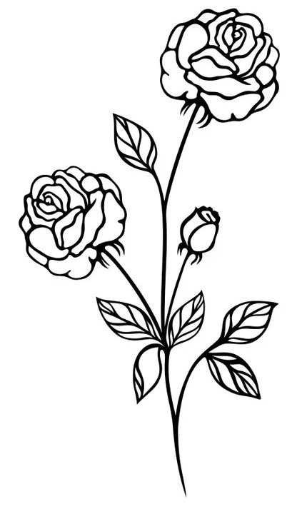 Rosas De Pie coloring page for children