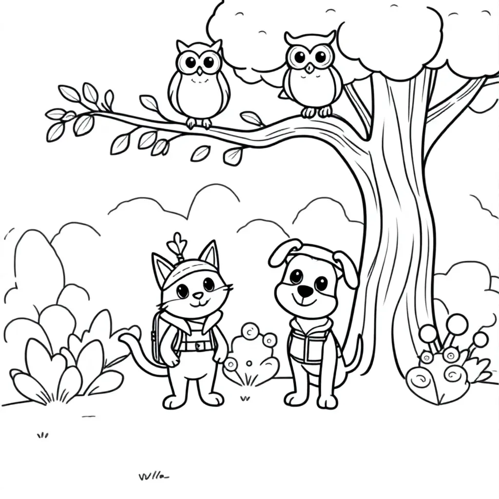 Rumi Hunters coloring page for children