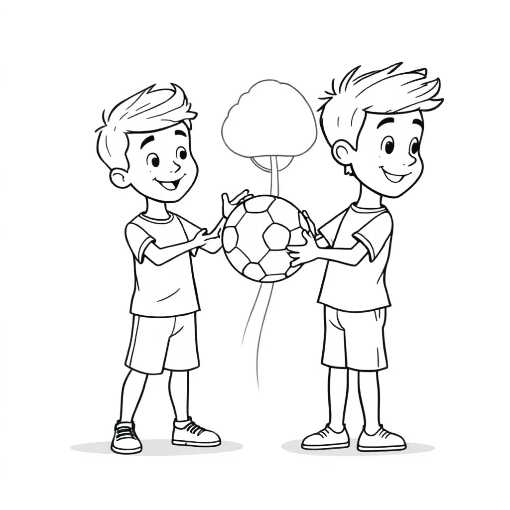 saja boys coloring page for children