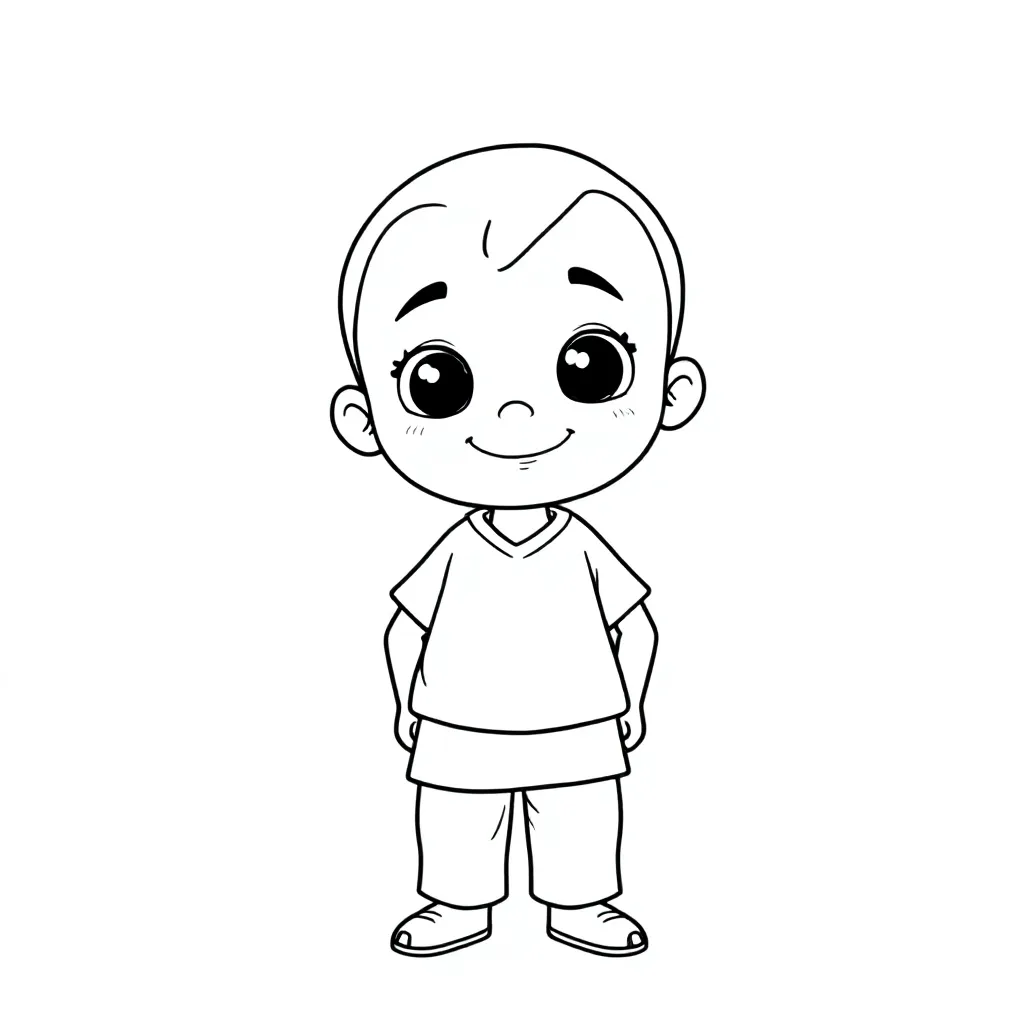 Saja boy kleurplaat voor kinderen