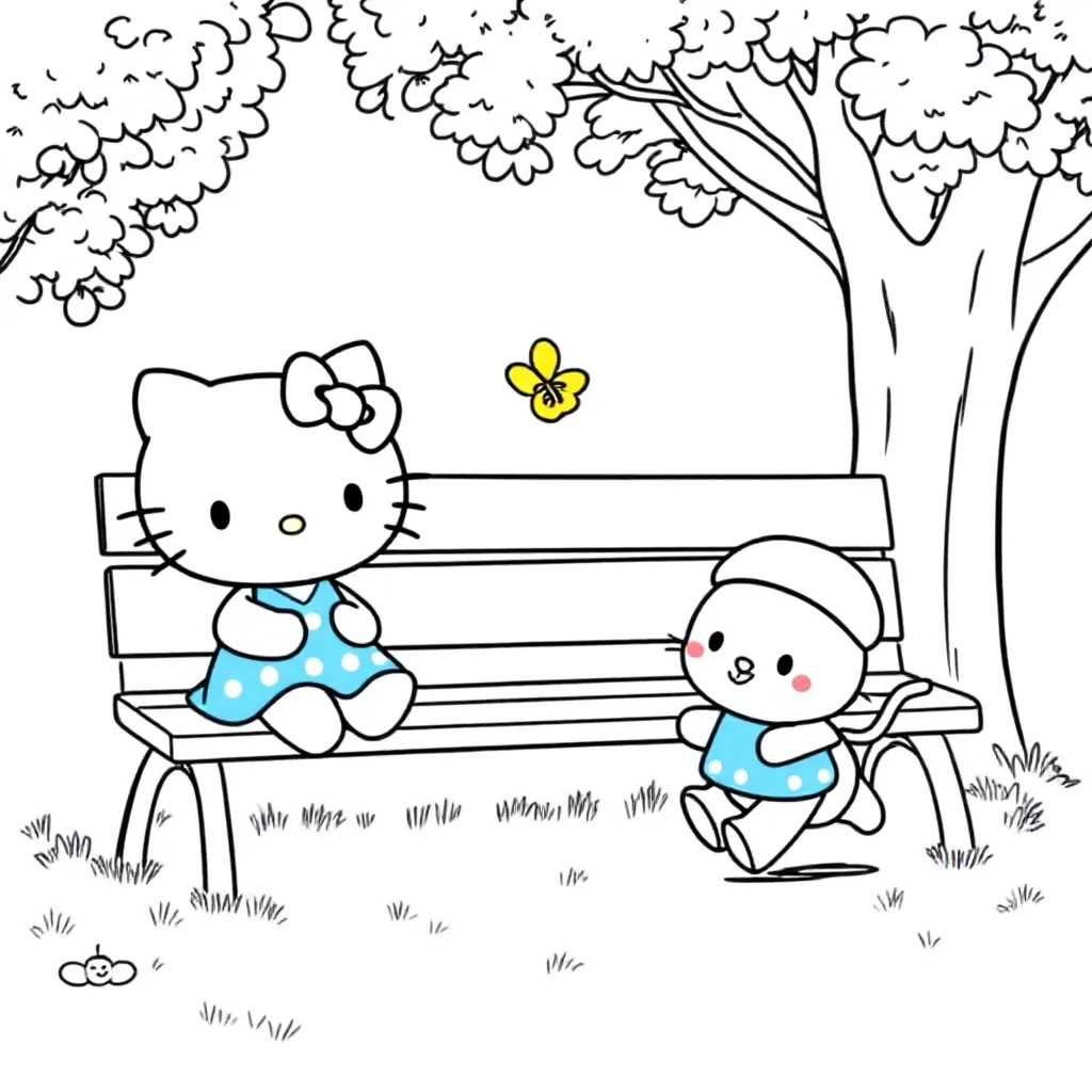 Feuille de coloriage gratuite Sanrio pour enfants