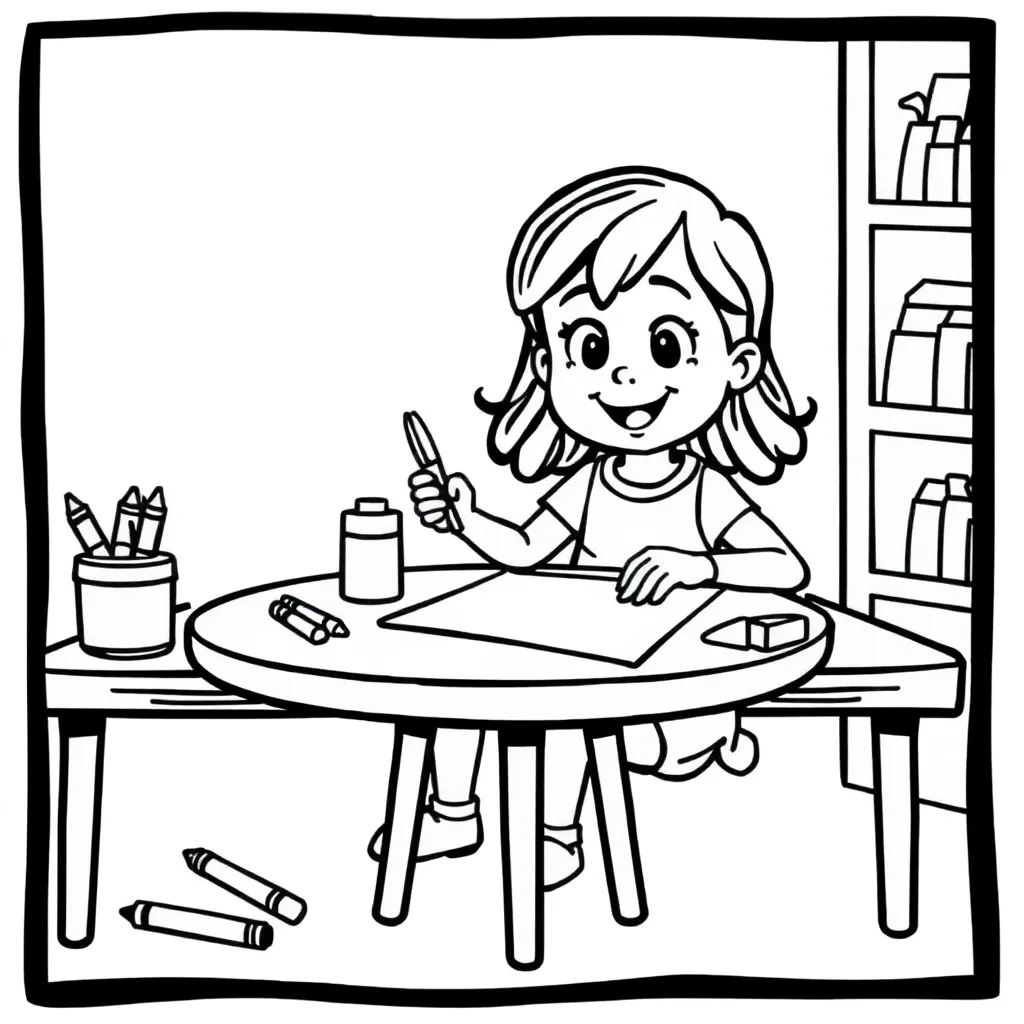 School Kleurplaten coloring page for children