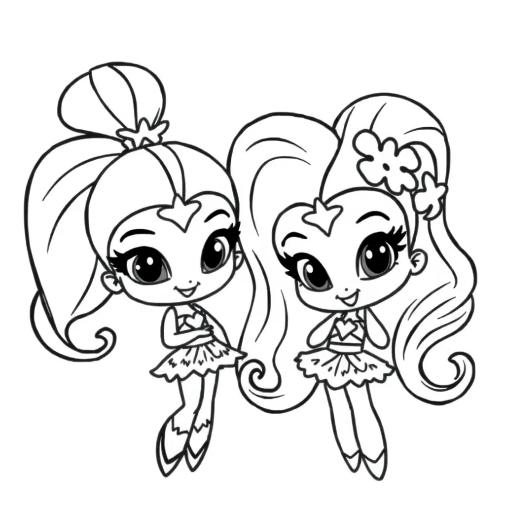 Free Shimmer Shine Unicorn Coloring Pages