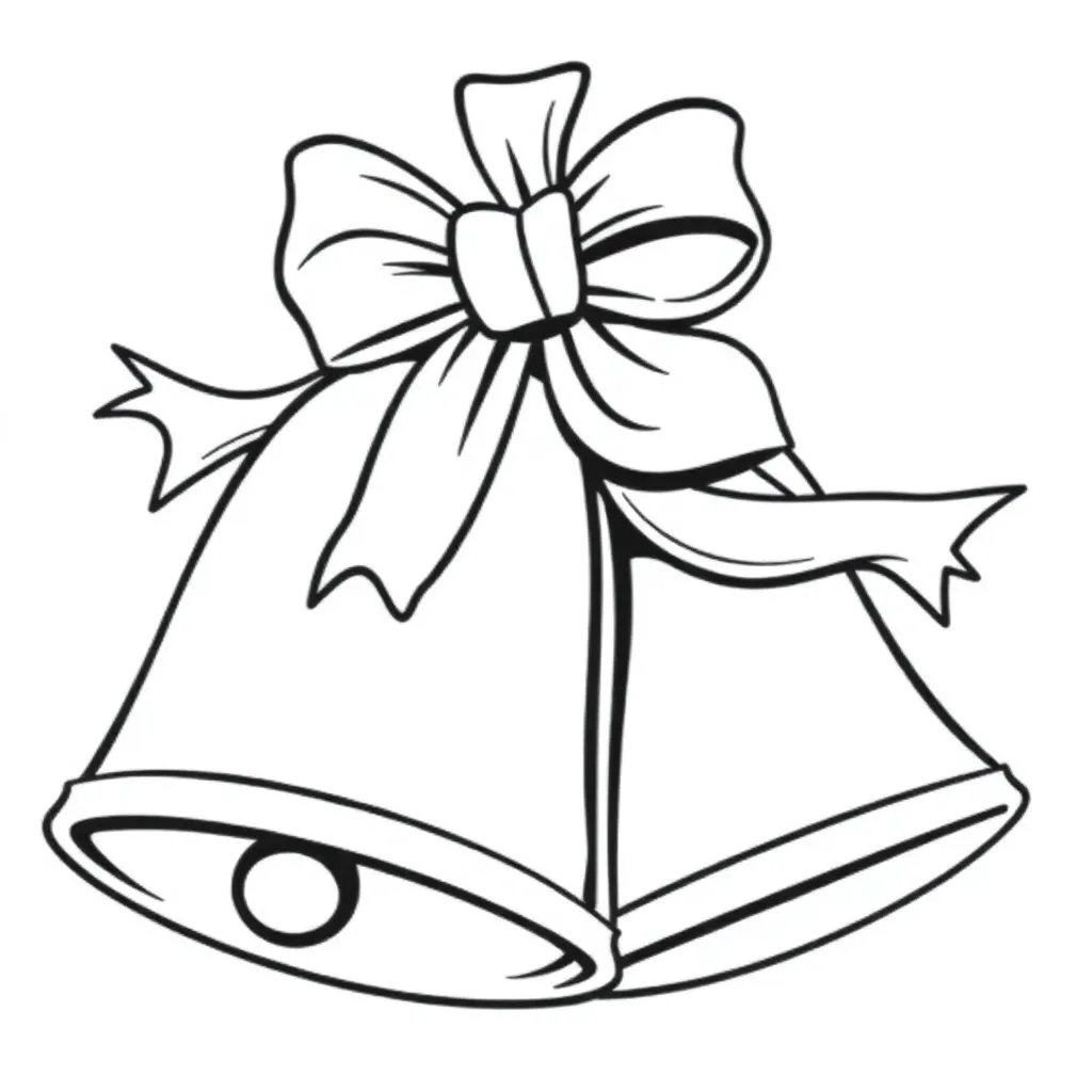 Simpele Kerstklokken coloring page for children
