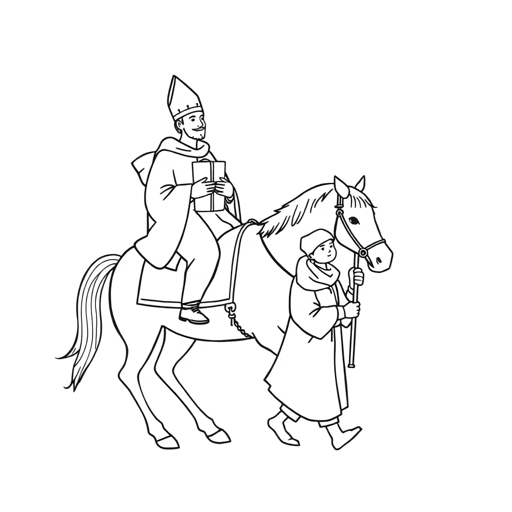 Sint Op Amerigo coloring page for children
