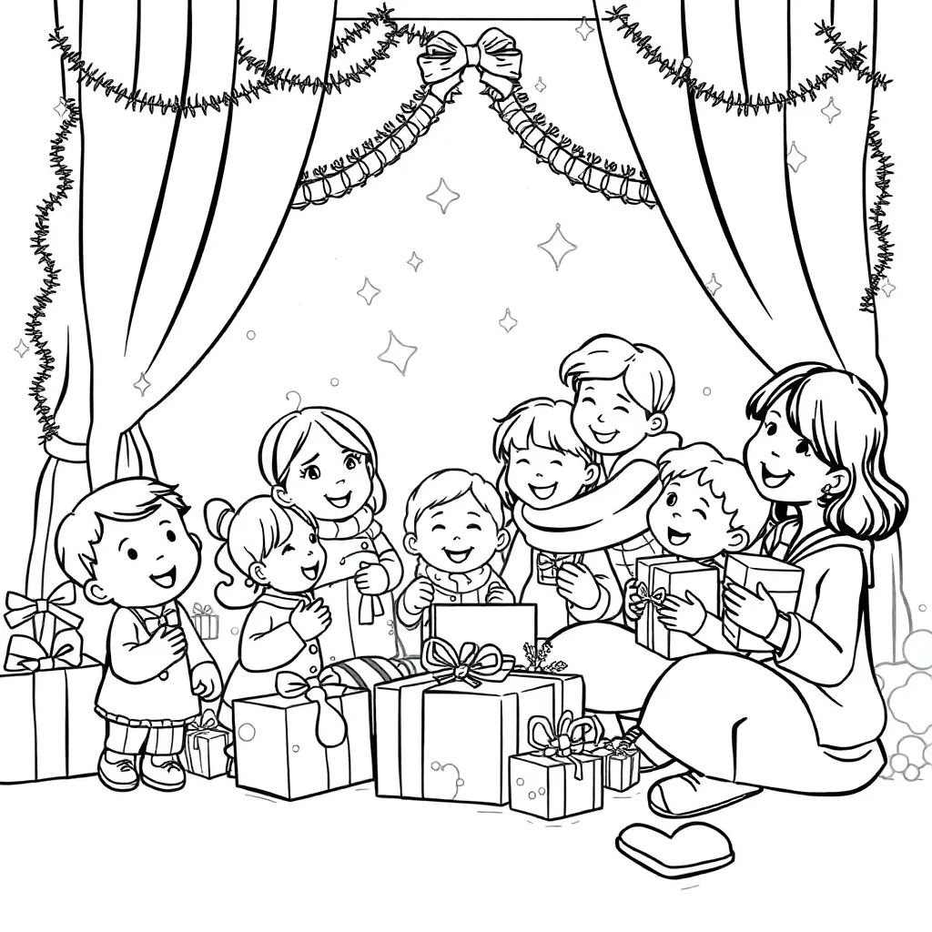 Free Printable Sinterklaas Coloring Pages, Festive, Gifts, Kids, Cozy