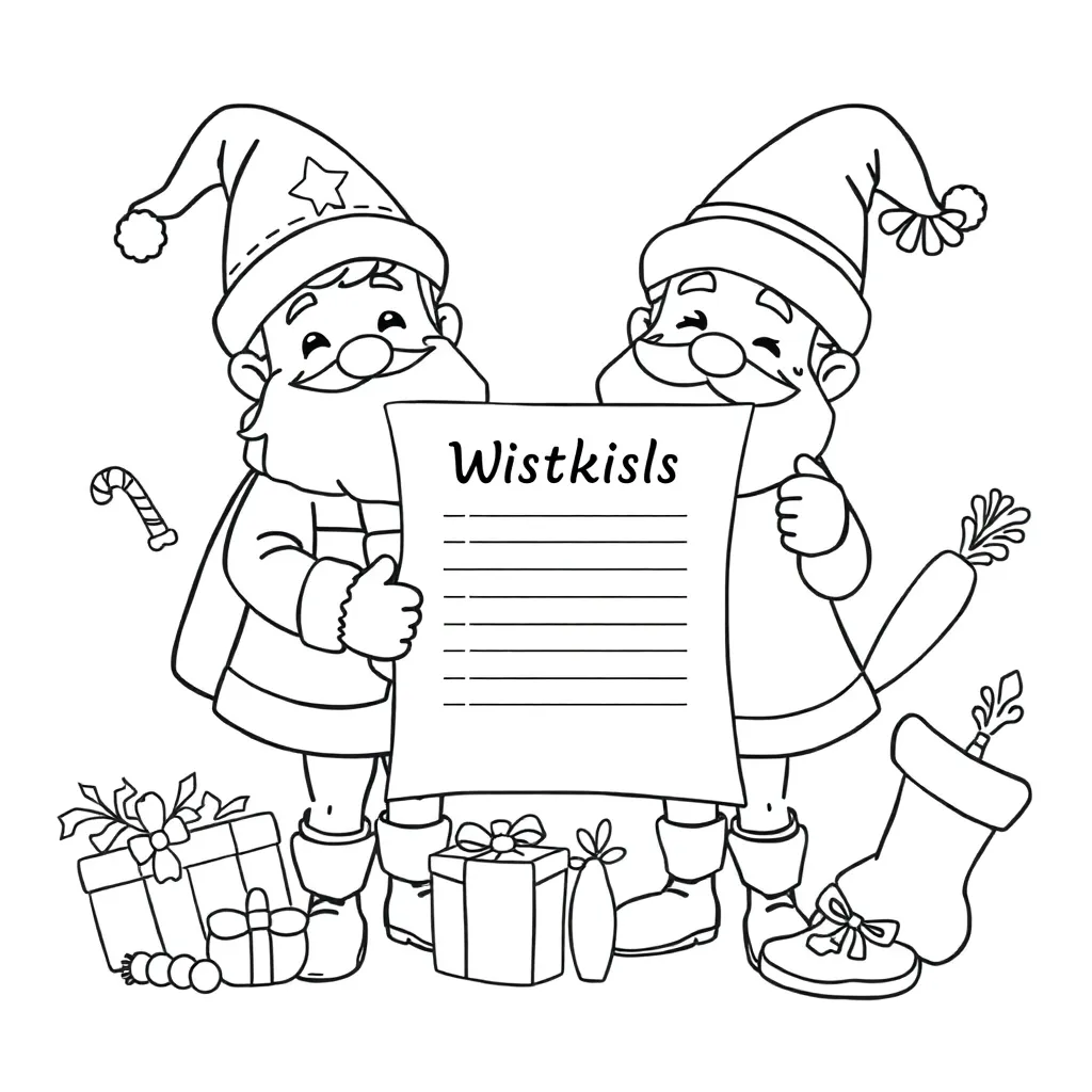 Sinterklaas Feestelijke Decoraties Traditionele Kostuums Verlanglijstje Educatief coloring page for