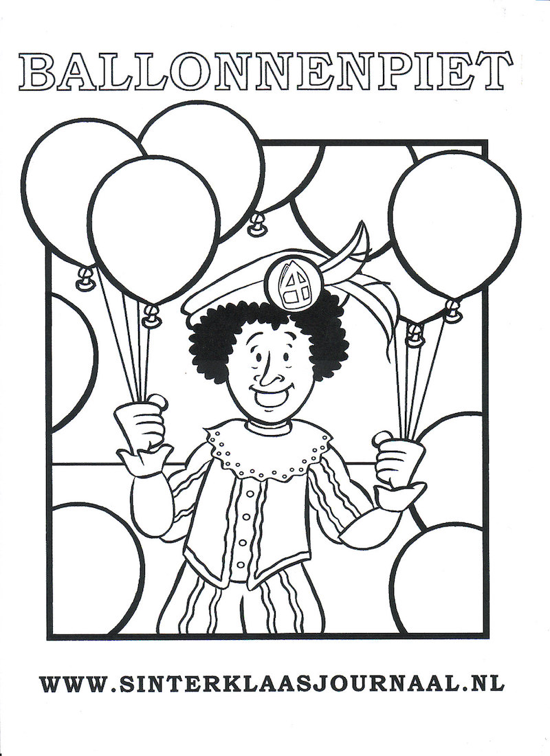 Feuille de coloriage Journal de Sinterklaas gratuit_07  Feuille de coloriage pour enfants