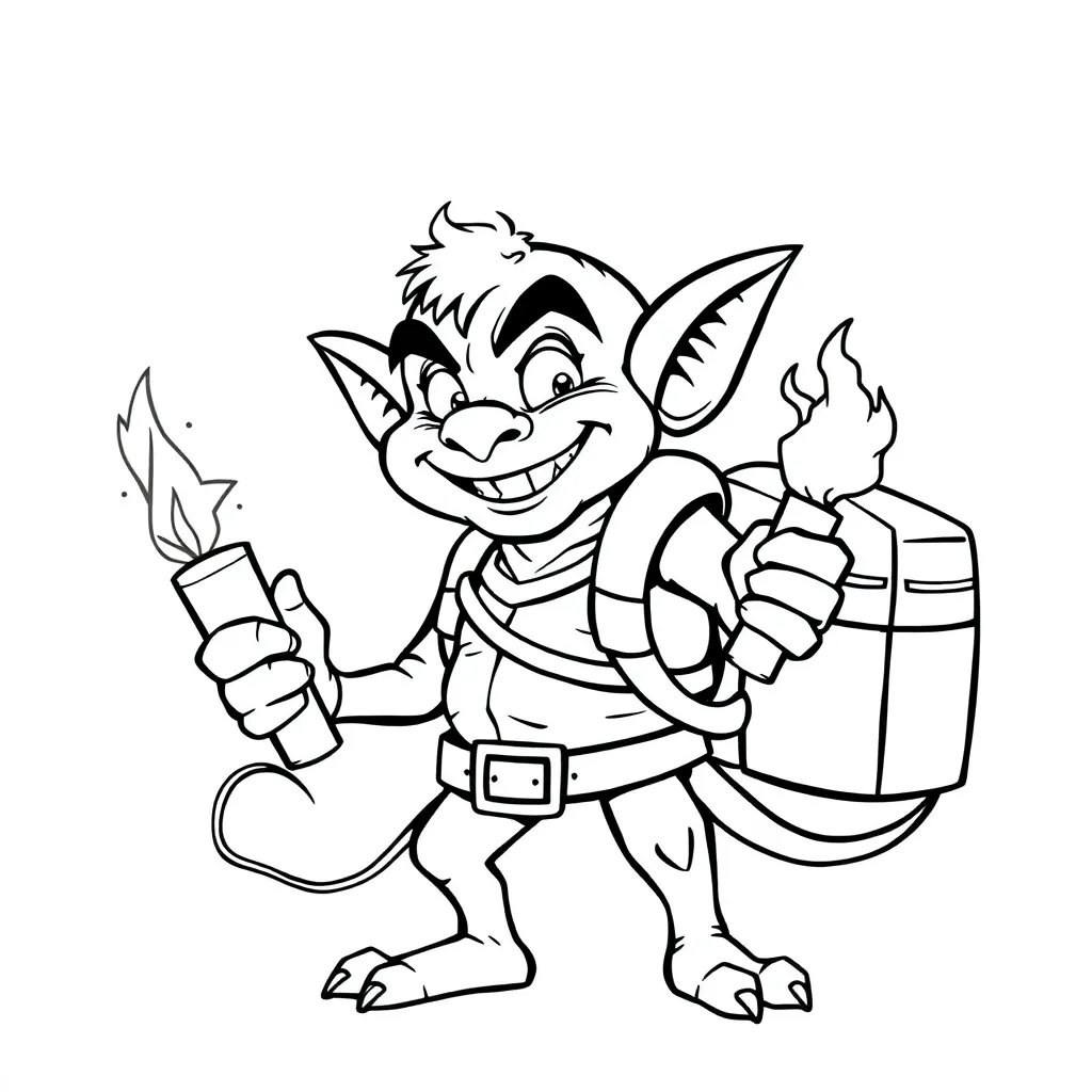 Skylanders Goblin Explosief Avontuur Fantasie coloring page for children