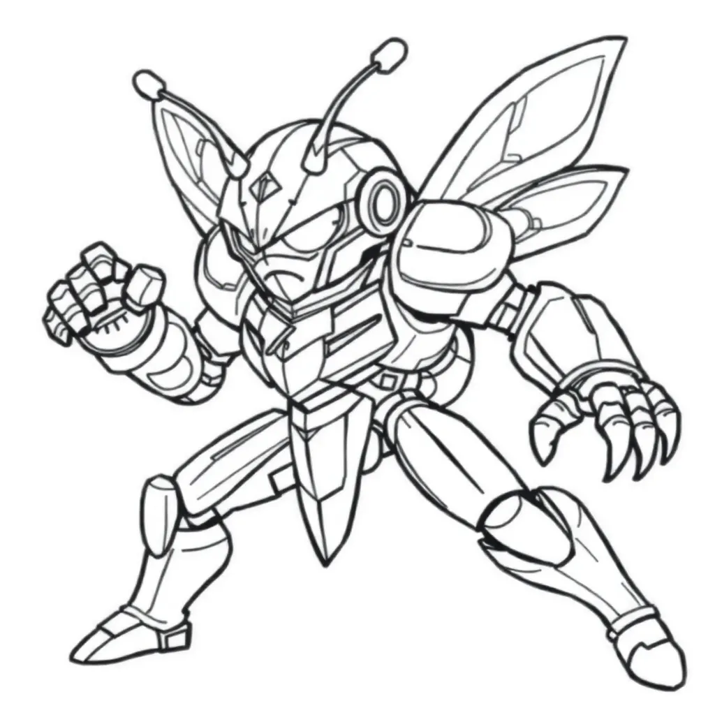 Skylanders Robotisch Insect Warrior Fantasie coloring page for children