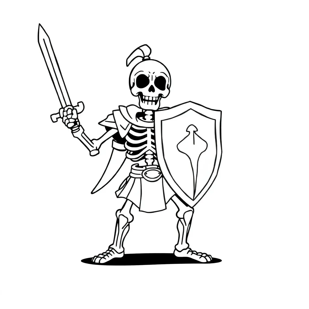 Skylanders Skelet Krijger Fantasy Avontuur coloring page for children