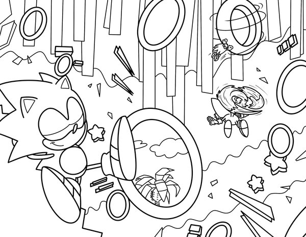 Sonic Sommeil coloring page for children