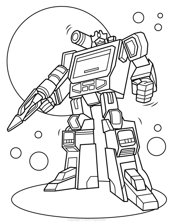 Soundwave coloring page for children