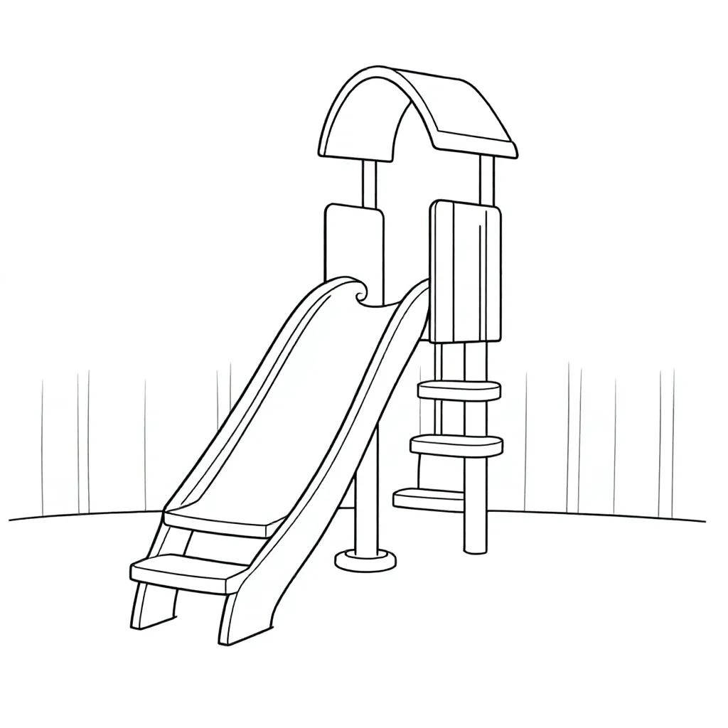 Speeltuin kleurplaat voor kinderen