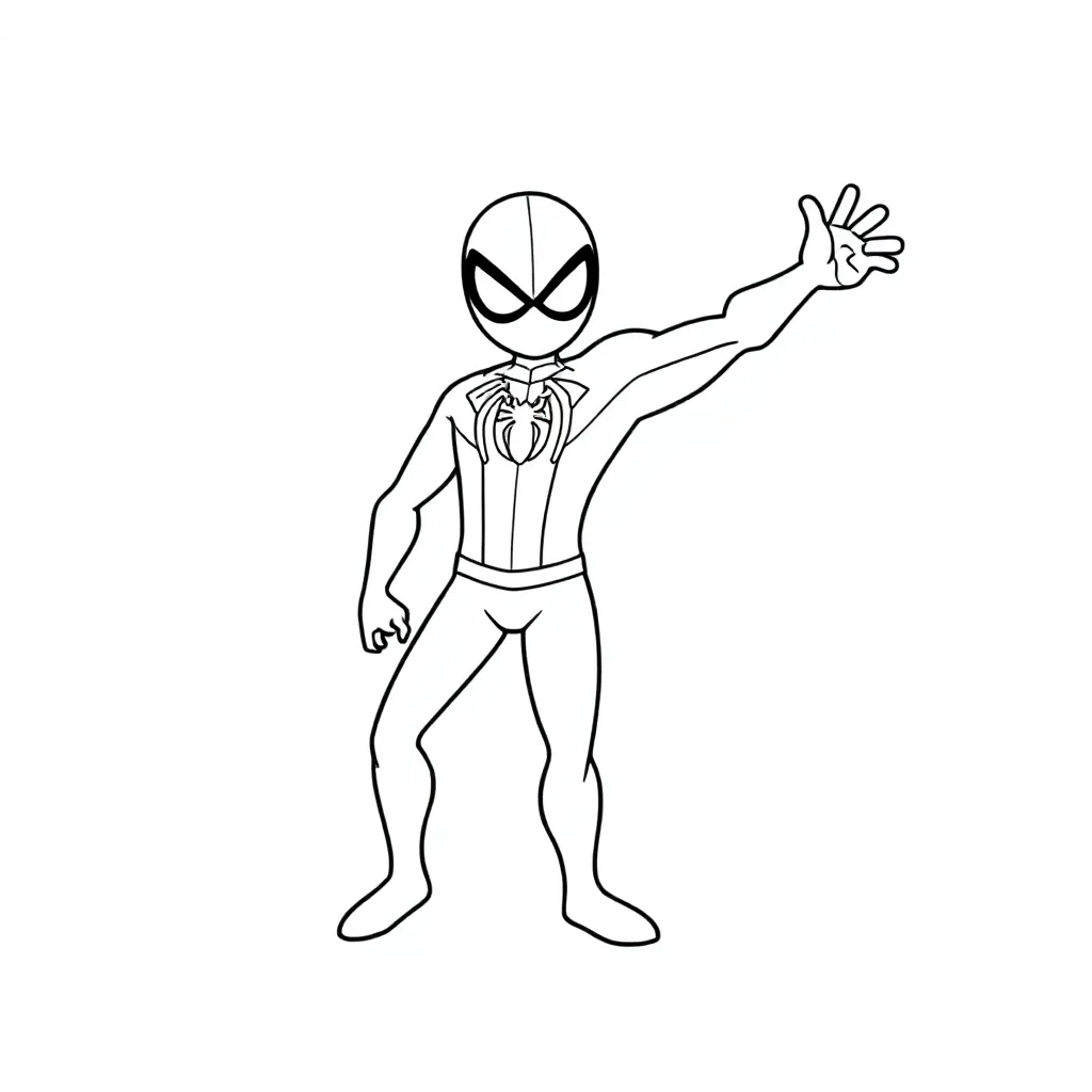 Spider-Man coloring page for children
