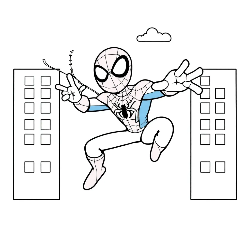 Feuille de coloriage gratuite Spiderman pour enfants