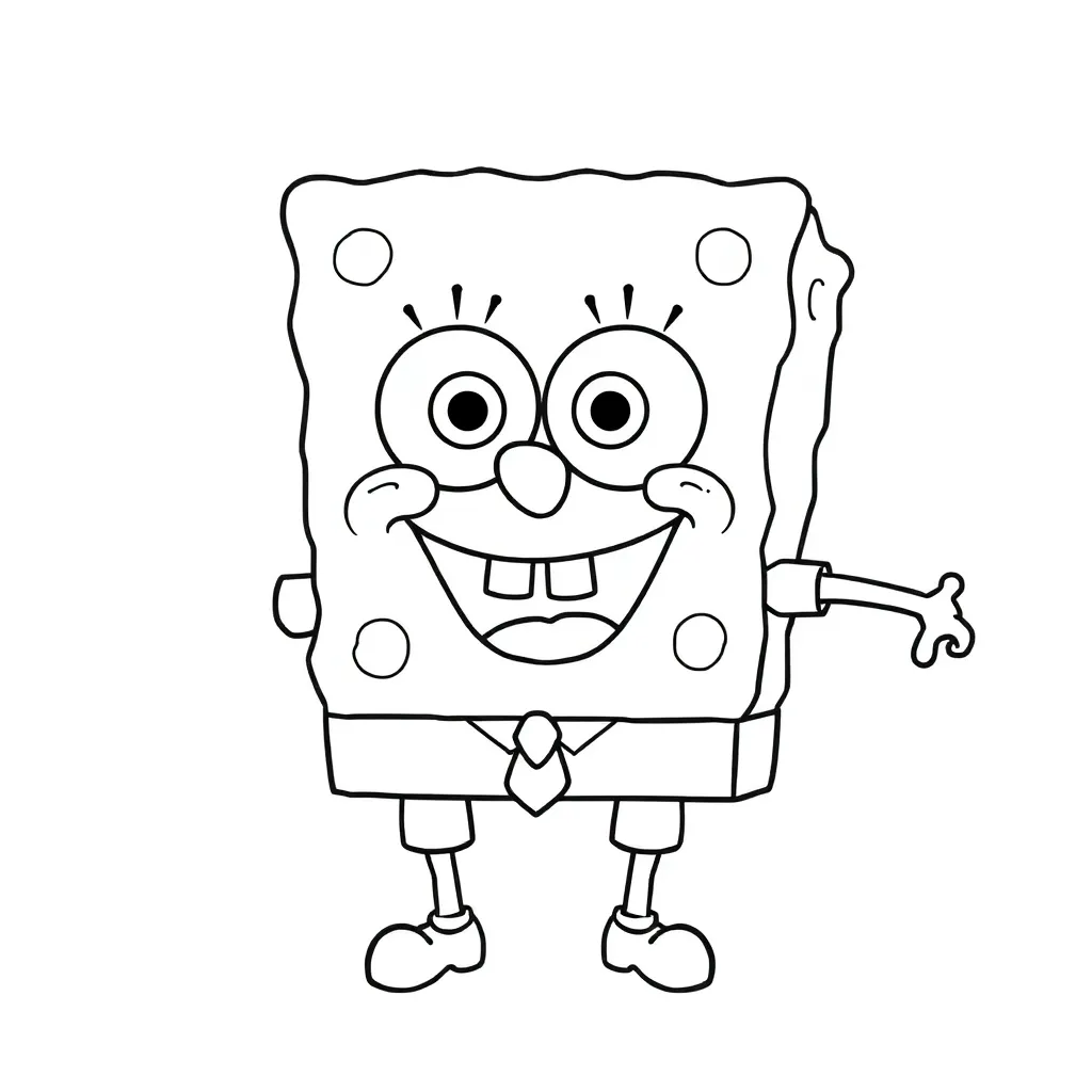 Free Spongebob Mermaid Cartoon Coloring Page - Funny Adventure Coloring Pages