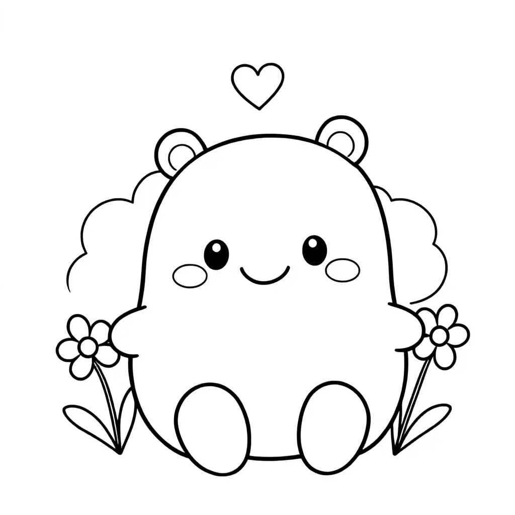 squismallow kleurplaat voor kinderen