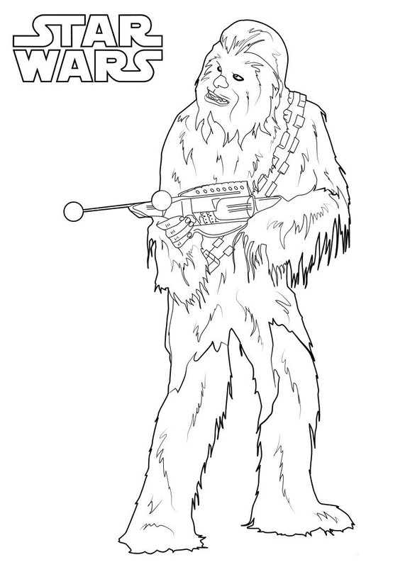 Malvorlage Star Wars Chewbacca