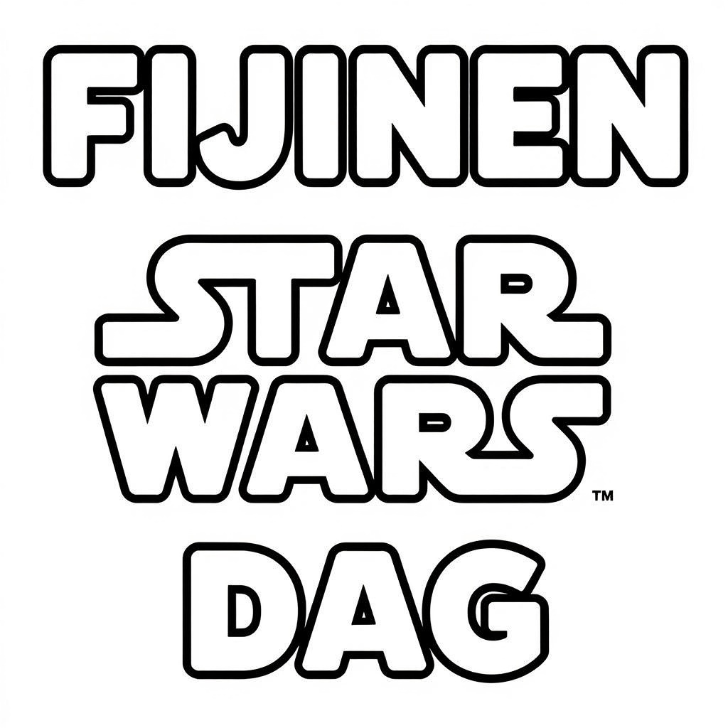 star wars logo coloring page for children