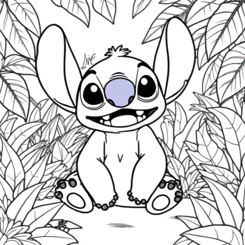 Fichier de coloriage gratuit Stich pour enfants