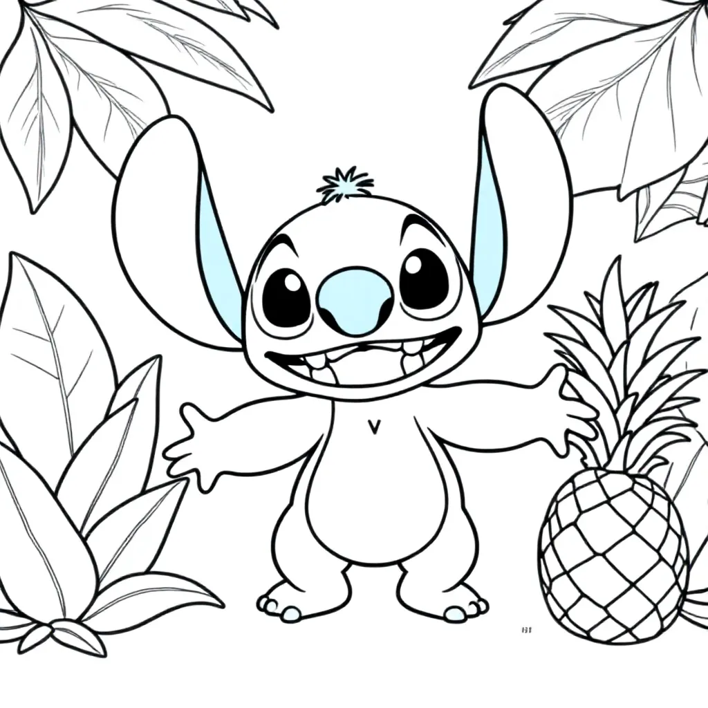 Feuille de coloriage Stitch gratuite pour enfants