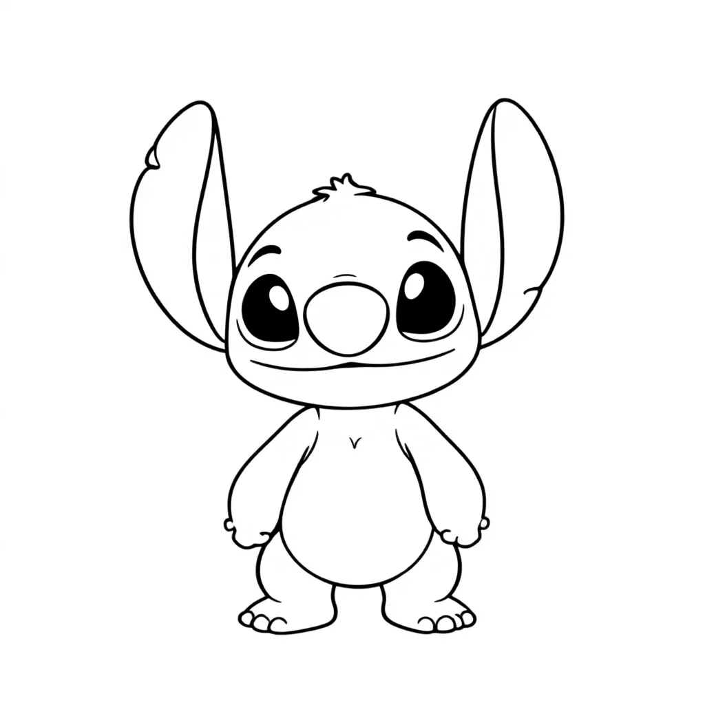 Plantilla de colorear Stitch gratis para niños