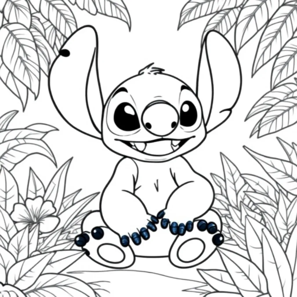 Feuille de coloriage Stitch gratuite pour enfants