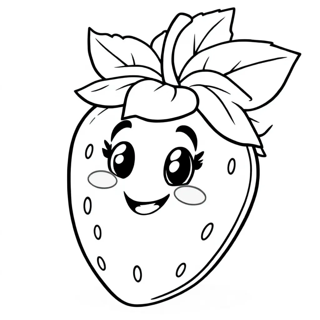 strawberrynobini kleurplaat voor kinderen
