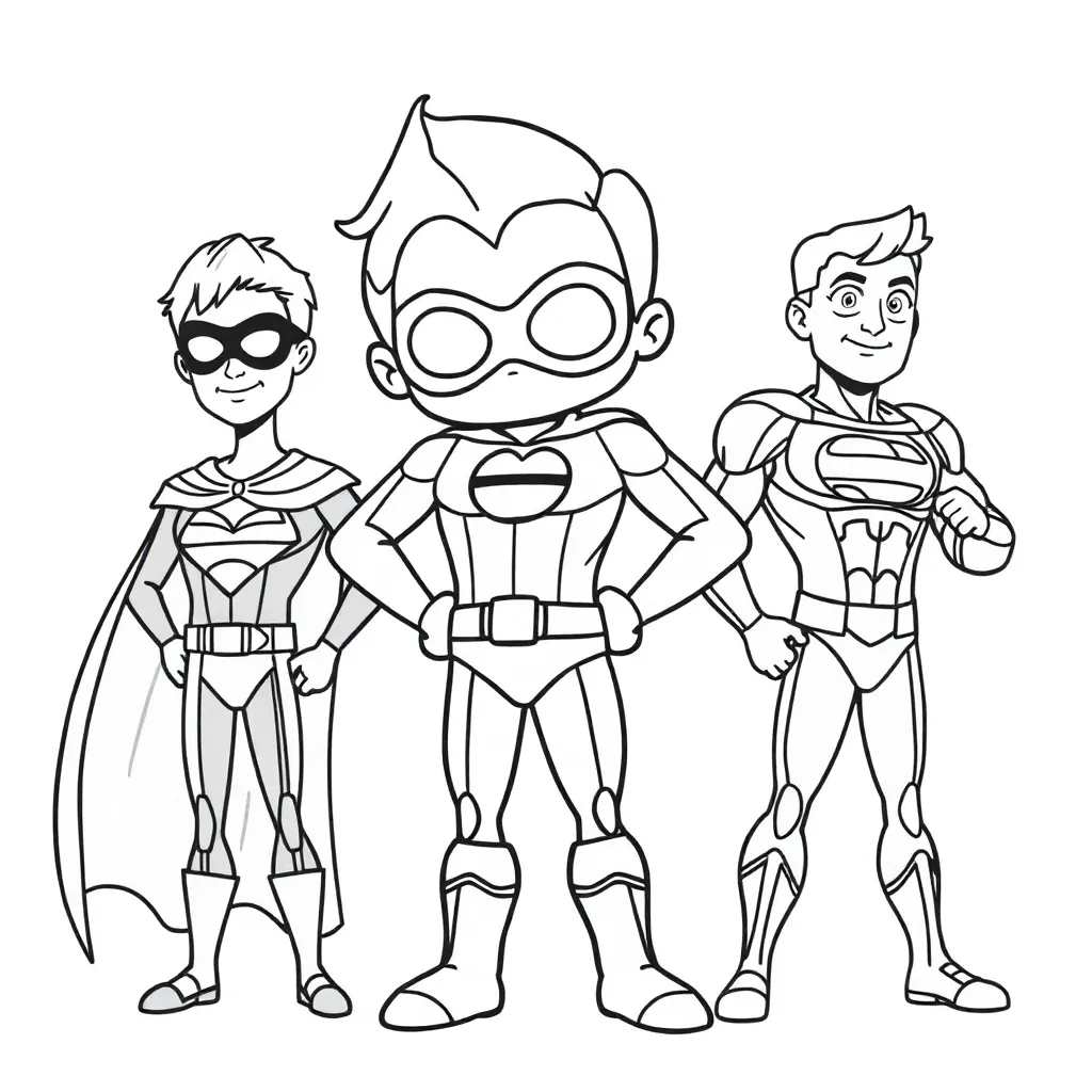 Superhelden Marvel Comics Avengers Actie Tekenen coloring page for children