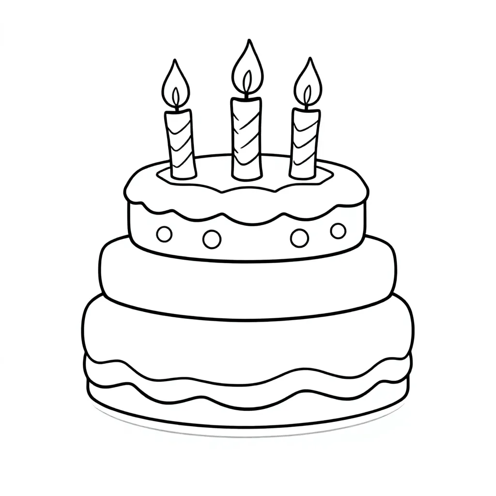 taart kleurplaat voor kinderen