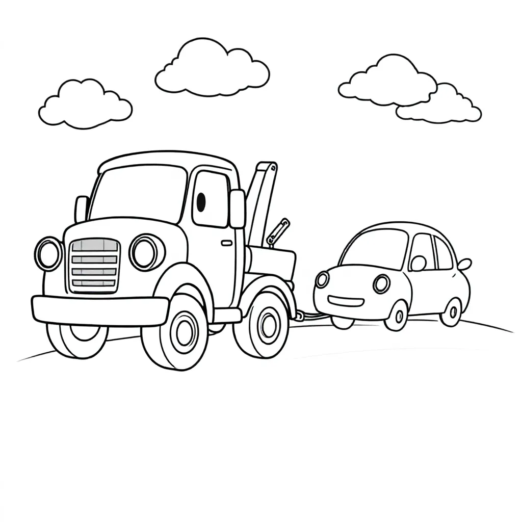 Abschleppwagen mit Auto