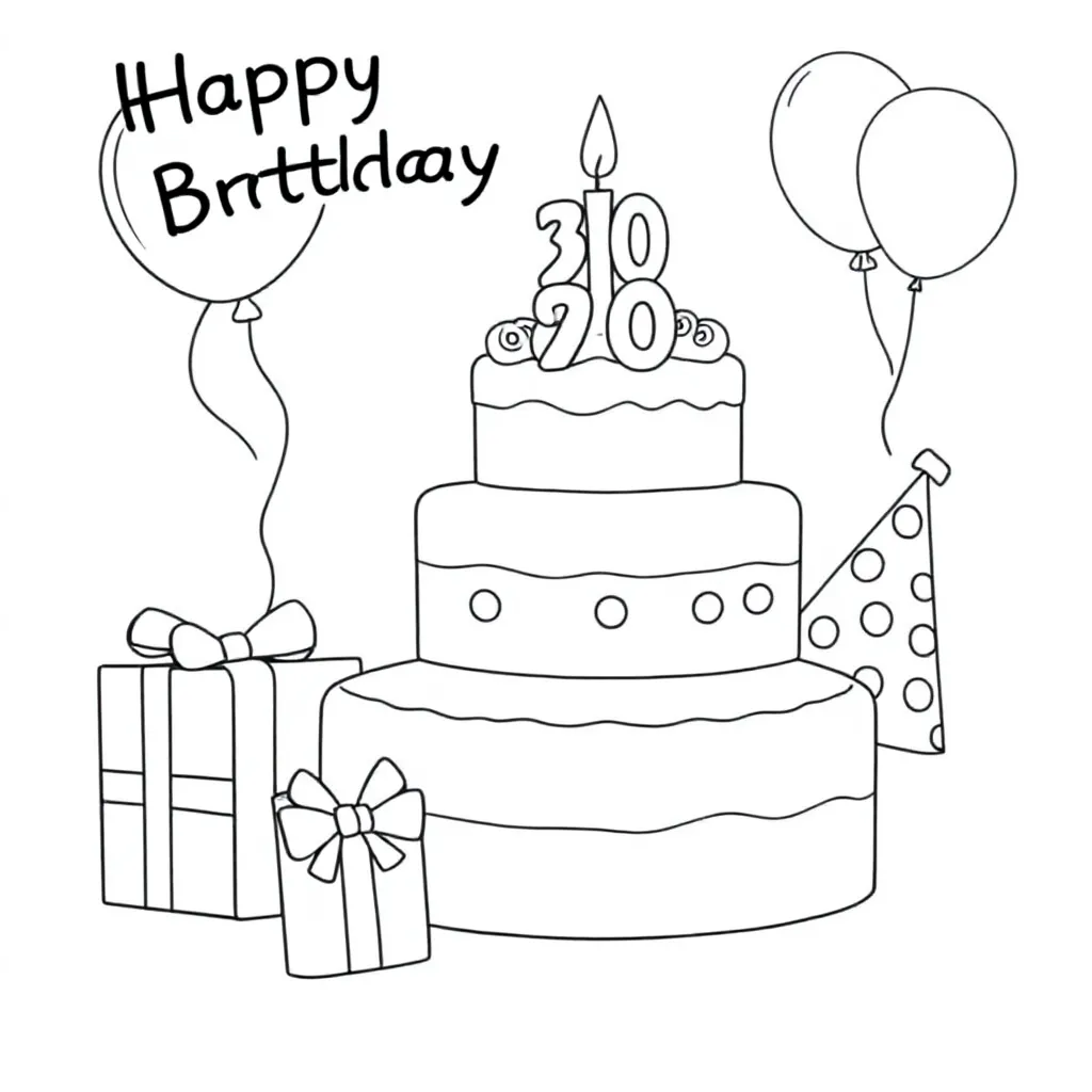 Tekening voor opa voor een verjaardag hij wordt 70 jaar kleurplaat voor kinderen