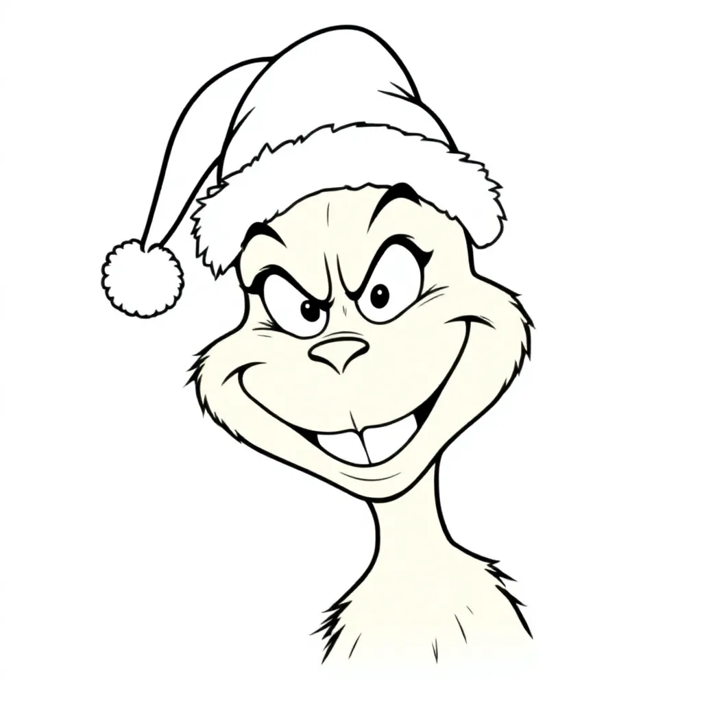 The grinch kleurplaat voor kinderen