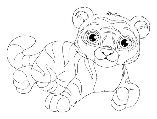Tigre Bebe Mentiroso coloring page for children