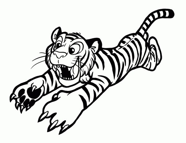 Tigre Sauteur coloring page for children