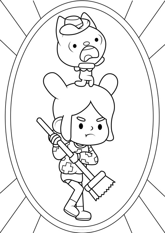 Toca Boca Besen coloring page for children